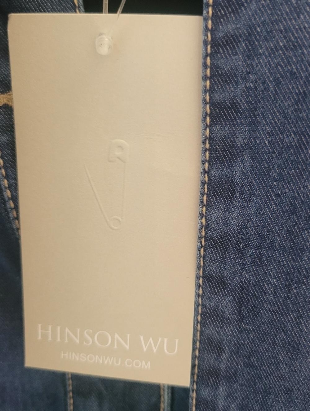 Hinson Wu Sabrina Denim Shirt Dress S Tencel Cotton Soft Lightweight Tie Waist - Picture 10 of 11